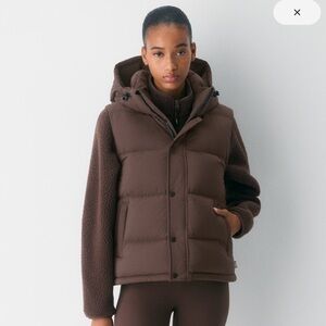 Womens Aritzia Brown Super Puff Vest